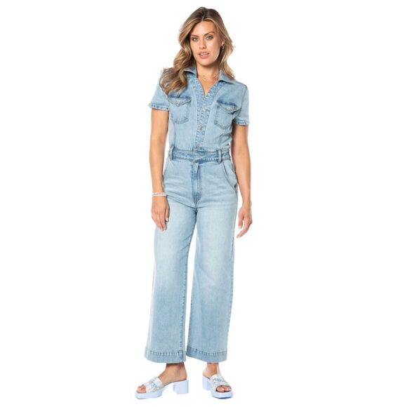 Juicy couture wide leg UTILITY JUMPSUIT NWT size M Retail price $125 - Picture 1 of 12